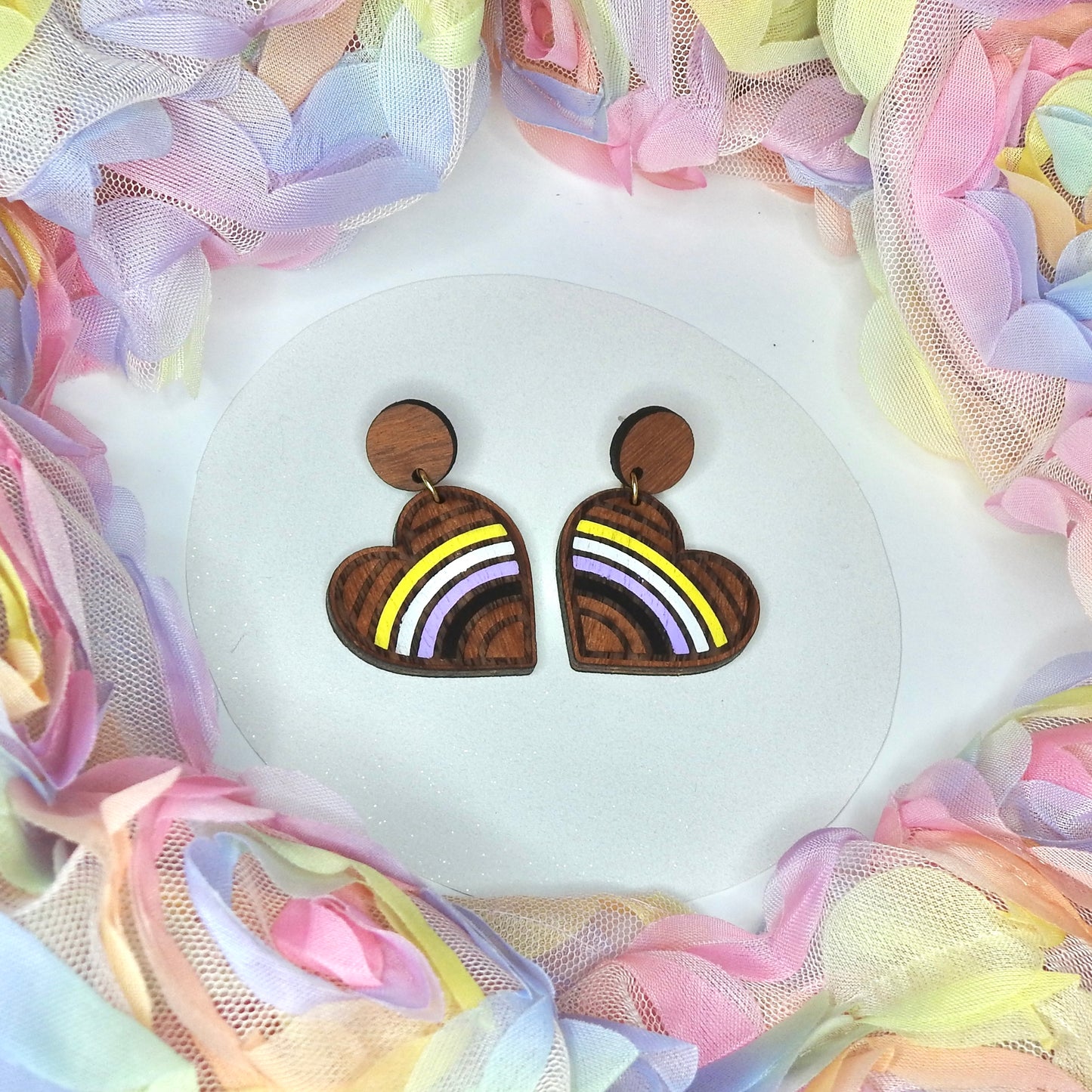 Hand-painted pride hearts - Assorted