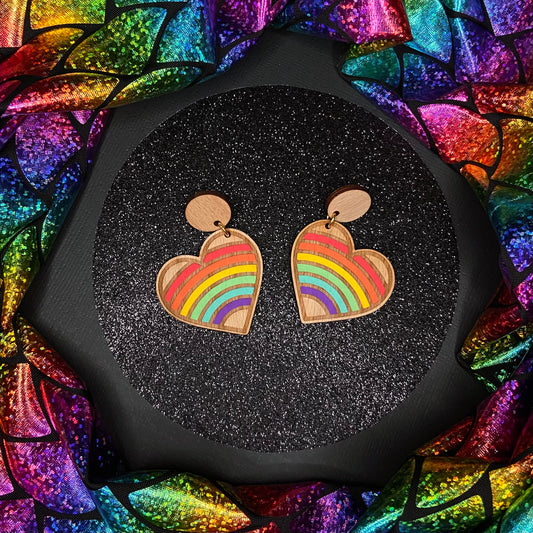 Hand-painted pride hearts - Assorted