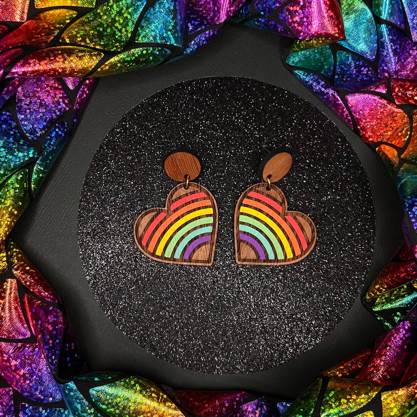 Hand-painted pride hearts - Assorted